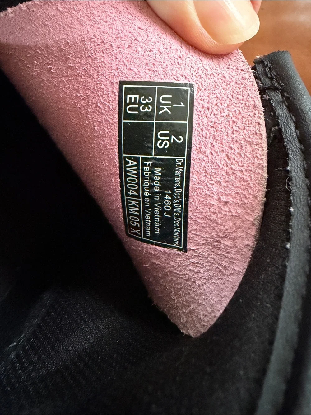 Dr. Martens Pink Lace-Up Combat Boots with Black Trim
